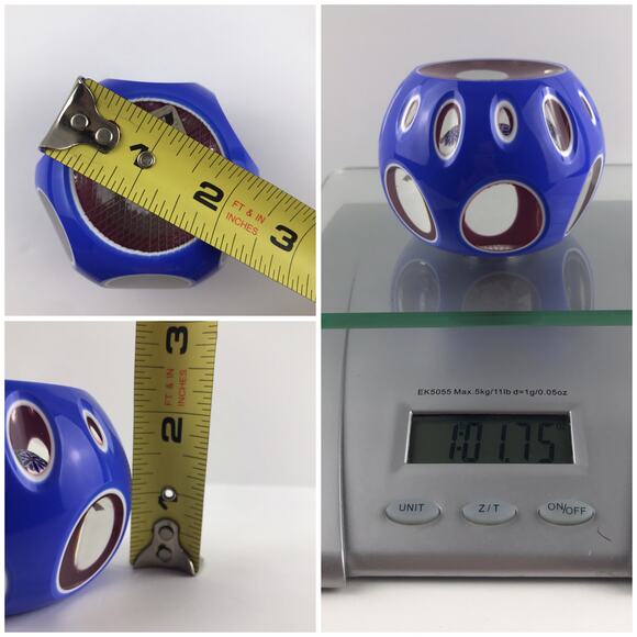 Perthshire 1985F Triple Overlay Lampwork Flower Bouquet Faceted Paperweight Cert - Picture 7 of 16